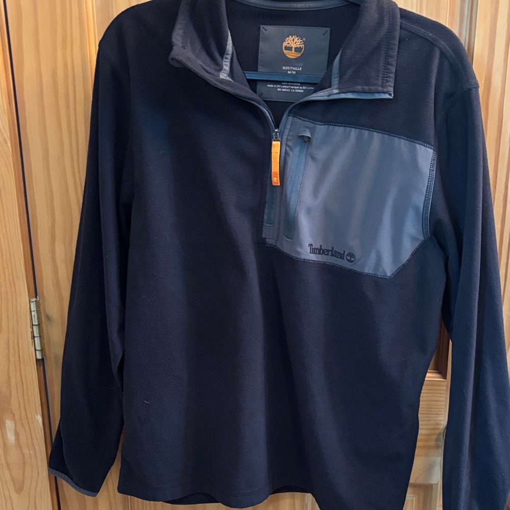 Timberland Men's Black and Gray Pullover Jacket
